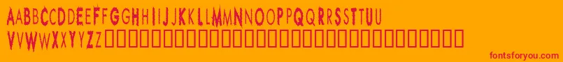 Шрифт RippleCrumbUltracon – красные шрифты на оранжевом фоне