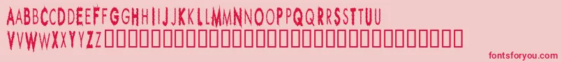 RippleCrumbUltracon Font – Red Fonts on Pink Background