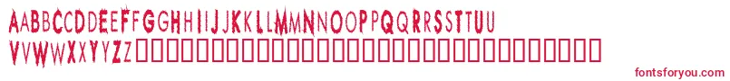 RippleCrumbUltracon Font – Red Fonts on White Background