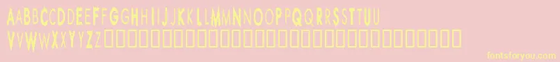 RippleCrumbUltracon Font – Yellow Fonts on Pink Background