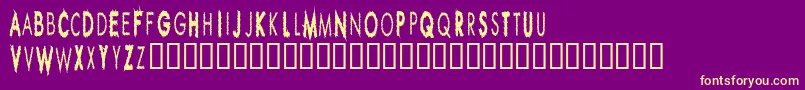 RippleCrumbUltracon Font – Yellow Fonts on Purple Background