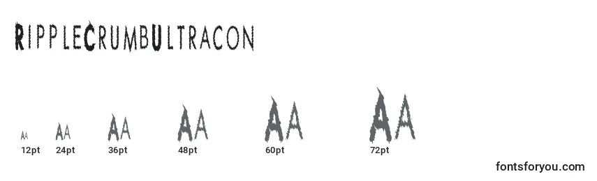 RippleCrumbUltracon Font Sizes