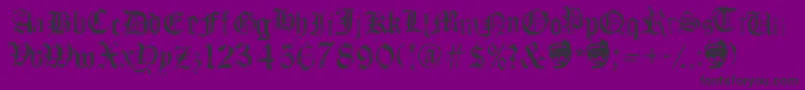 FaithCollapsing Font – Black Fonts on Purple Background