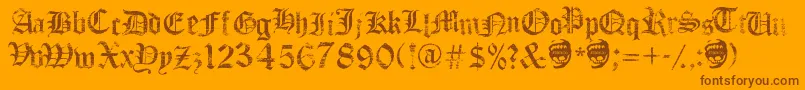 fuente FaithCollapsing – Fuentes Marrones Sobre Fondo Naranja
