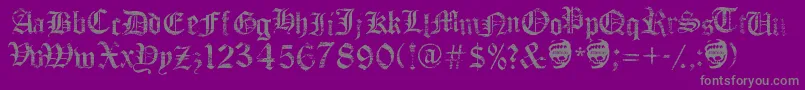 FaithCollapsing Font – Gray Fonts on Purple Background