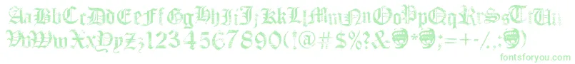 FaithCollapsing Font – Green Fonts on White Background