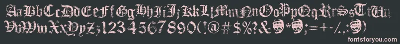 FaithCollapsing Font – Pink Fonts on Black Background