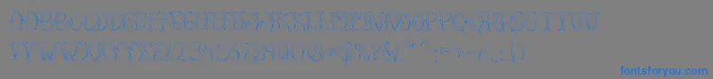 VtcSumislasheroneskinned Font – Blue Fonts on Gray Background