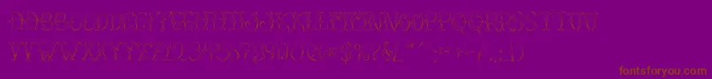 VtcSumislasheroneskinned Font – Brown Fonts on Purple Background