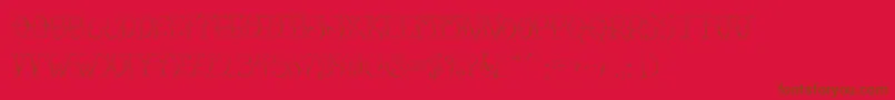 VtcSumislasheroneskinned-Schriftart – Braune Schriften auf rotem Hintergrund
