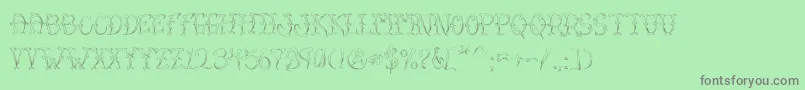 VtcSumislasheroneskinned Font – Gray Fonts on Green Background