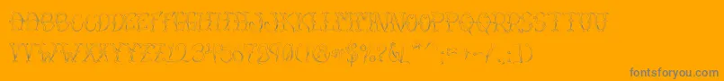 VtcSumislasheroneskinned-fontti – harmaat kirjasimet oranssilla taustalla