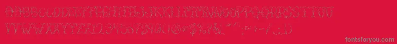 VtcSumislasheroneskinned-Schriftart – Graue Schriften auf rotem Hintergrund