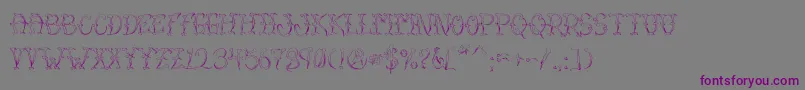 VtcSumislasheroneskinned Font – Purple Fonts on Gray Background