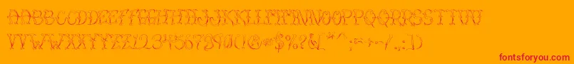 VtcSumislasheroneskinned-fontti – punaiset fontit oranssilla taustalla