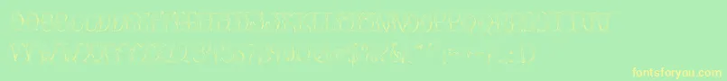 VtcSumislasheroneskinned Font – Yellow Fonts on Green Background