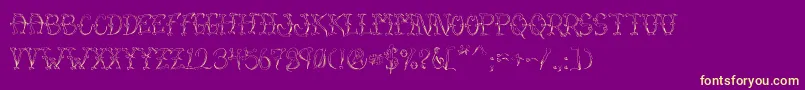 VtcSumislasheroneskinned Font – Yellow Fonts on Purple Background