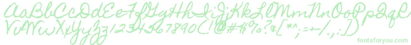 Homemadeapple-Schriftart – Grüne Schriften