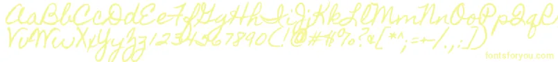 Homemadeapple-Schriftart – Gelbe Schriften