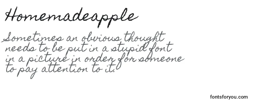 Обзор шрифта Homemadeapple