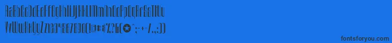 Urkelian Font – Black Fonts on Blue Background