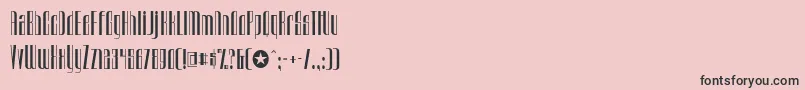 フォントUrkelian – ピンクの背景に黒い文字