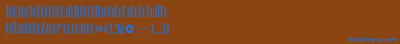 Czcionka Urkelian – niebieskie czcionki na brązowym tle
