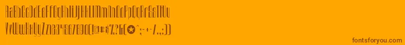 Czcionka Urkelian – brązowe czcionki na pomarańczowym tle