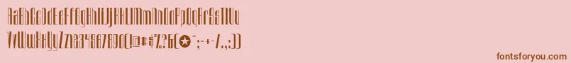 フォントUrkelian – ピンクの背景に茶色のフォント