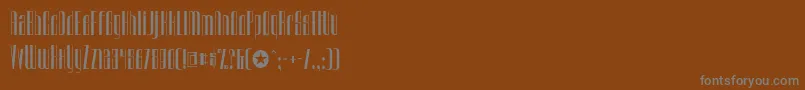 Czcionka Urkelian – szare czcionki na brązowym tle