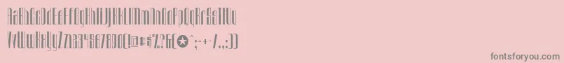 フォントUrkelian – ピンクの背景に灰色の文字