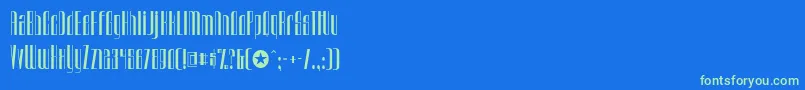 Urkelian Font – Green Fonts on Blue Background