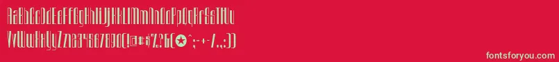 Czcionka Urkelian – zielone czcionki na czerwonym tle