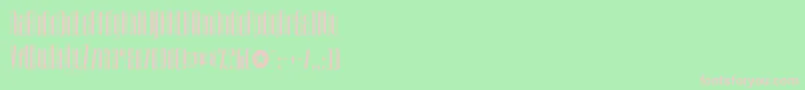 フォントUrkelian – 緑の背景にピンクのフォント