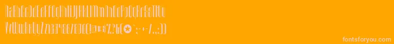 Urkelian-fontti – vaaleanpunaiset fontit oranssilla taustalla