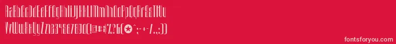 Urkelian Font – Pink Fonts on Red Background