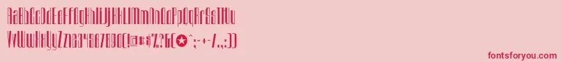 フォントUrkelian – ピンクの背景に赤い文字