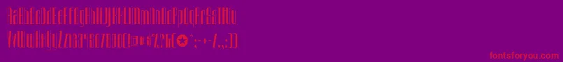 フォントUrkelian – 紫の背景に赤い文字