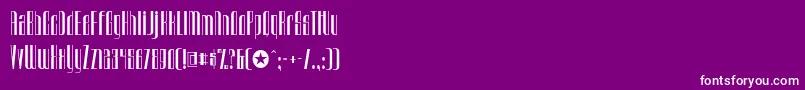 Fonte Urkelian – fontes brancas em um fundo violeta