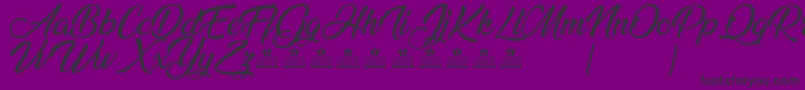 AnandaPersonalUse Font – Black Fonts on Purple Background