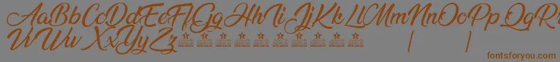 AnandaPersonalUse Font – Brown Fonts on Gray Background