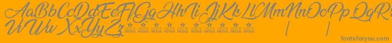 AnandaPersonalUse Font – Gray Fonts on Orange Background