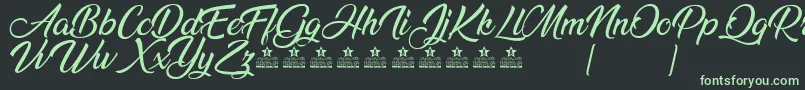 AnandaPersonalUse Font – Green Fonts on Black Background
