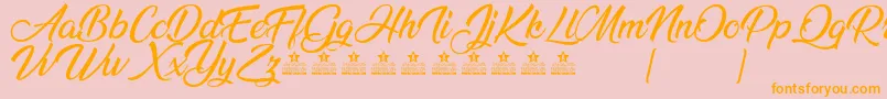 AnandaPersonalUse Font – Orange Fonts on Pink Background