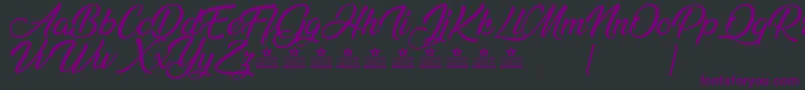 AnandaPersonalUse Font – Purple Fonts on Black Background