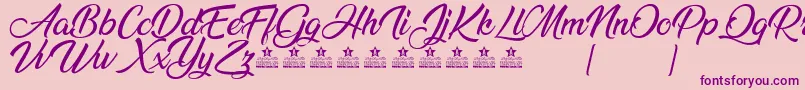 AnandaPersonalUse Font – Purple Fonts on Pink Background