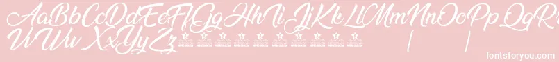 AnandaPersonalUse Font – White Fonts on Pink Background