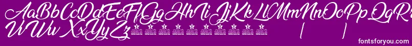 AnandaPersonalUse Font – White Fonts on Purple Background