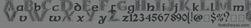 Celticmd Font – Black Fonts on Gray Background