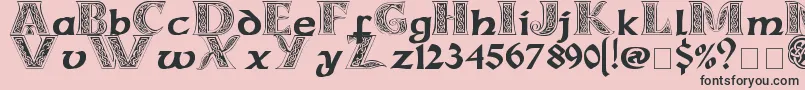 Celticmd Font – Black Fonts on Pink Background